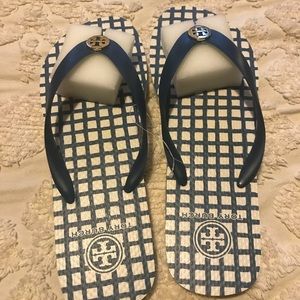 Tory Burch Size 10 Navy Flip Flops